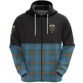 Agnew Ancient Clan Half Of Tartan Zipper Hoodie